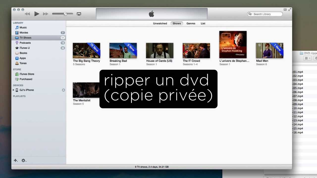 Tuto: G&eacute;rer sa collection de DVD ripp&eacute;s avec iTunes et Subler (OSX)