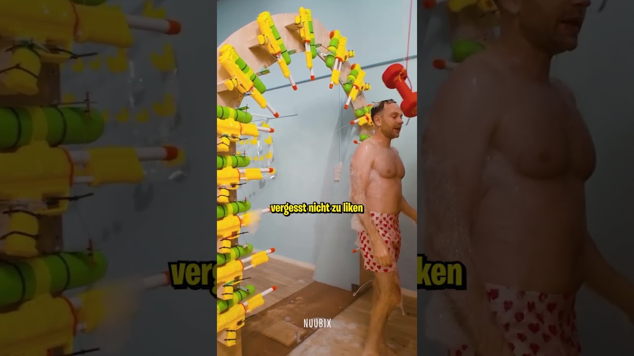 Dieser Mann baut eine menschliche Autowaschanlage 🚿🥽