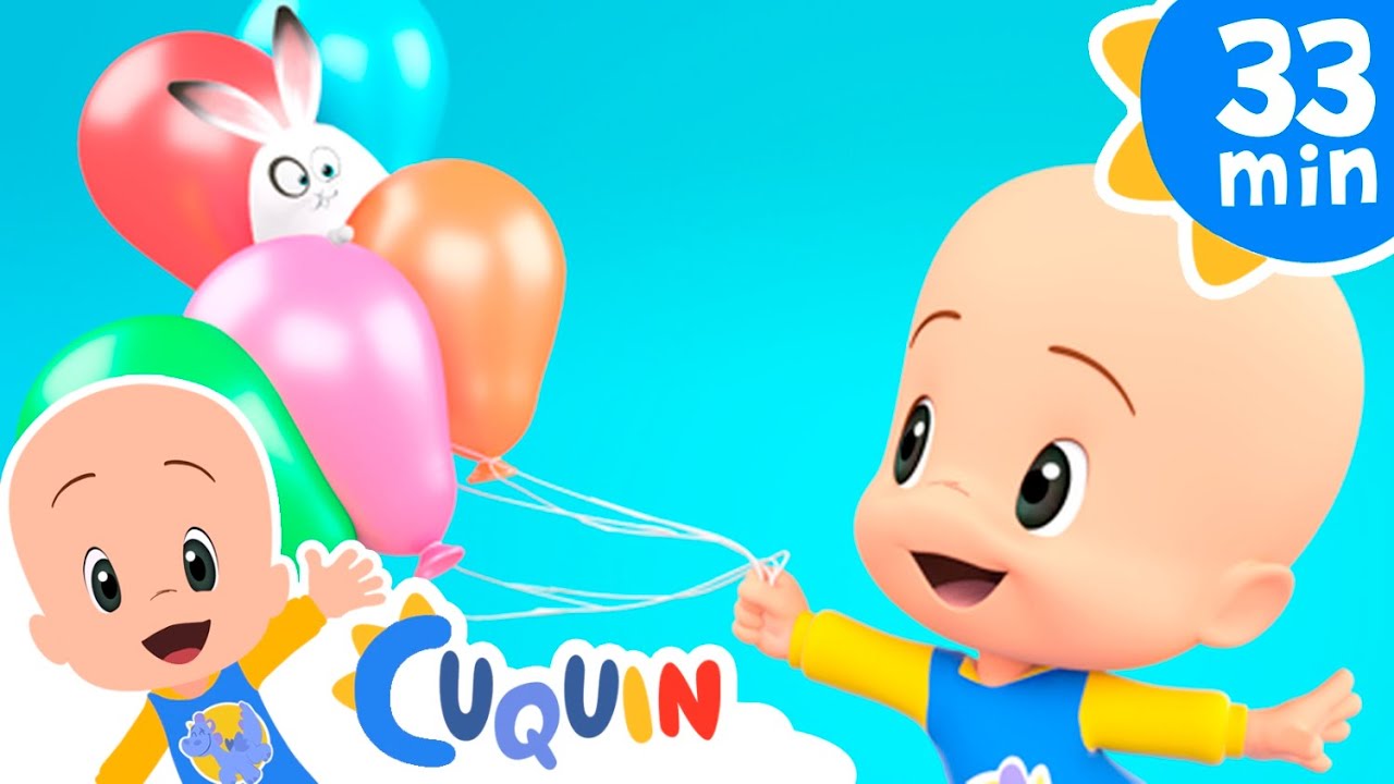 Globos, conejos y colores . Cleo y Cuquín en español
