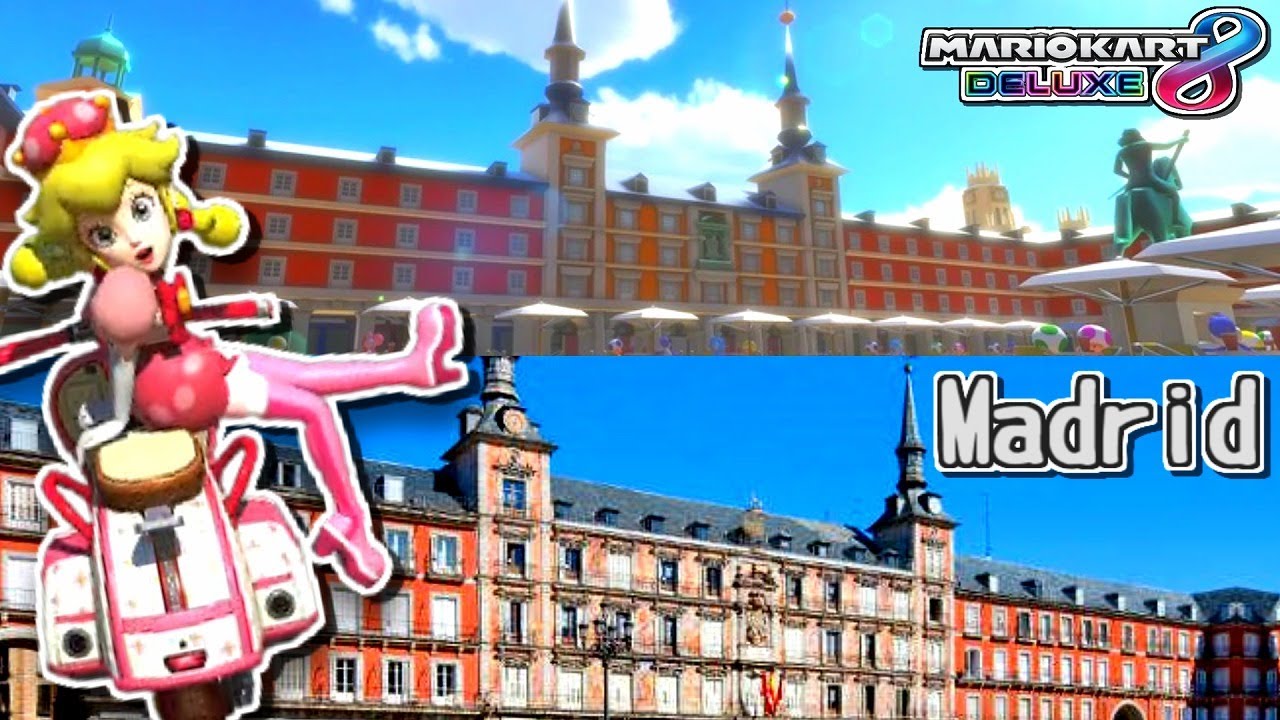 再現度がヤバすぎる！実物比較【マドリードグランデ編】マリオカート8DX【Madrid Drive】Real comparison【MK8DX】