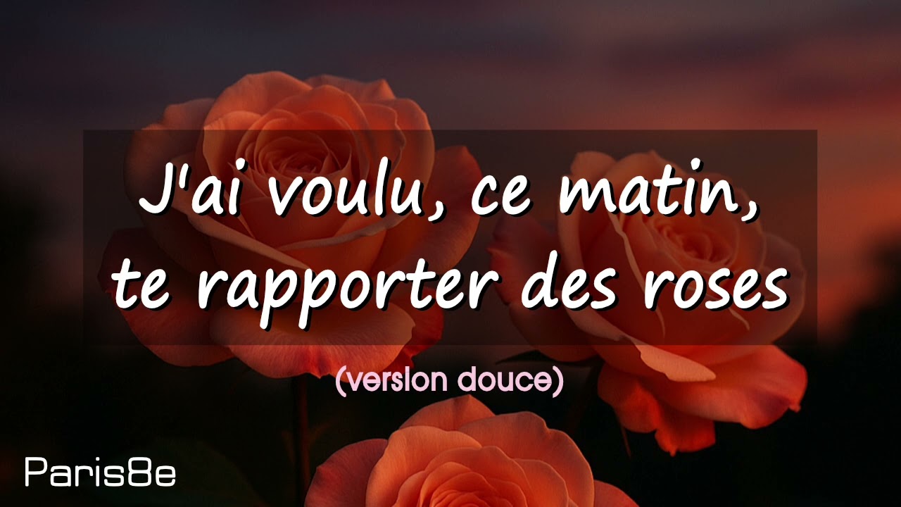 J’ai voulu, ce matin, te rapporter des roses / Hugo Lamartine Poésie / French poetry / Poems 