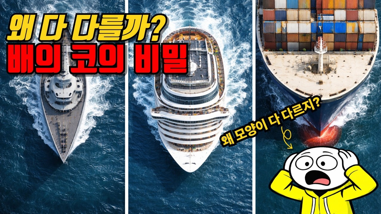 왜 배의 코는 다 다를까? 선수꼴 설계의 숨겨진 물리학