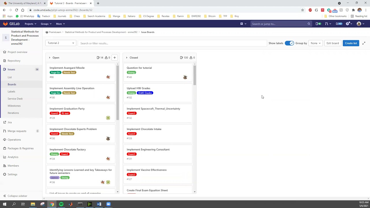 Tutorial: Creating issues and boards on Gitlab