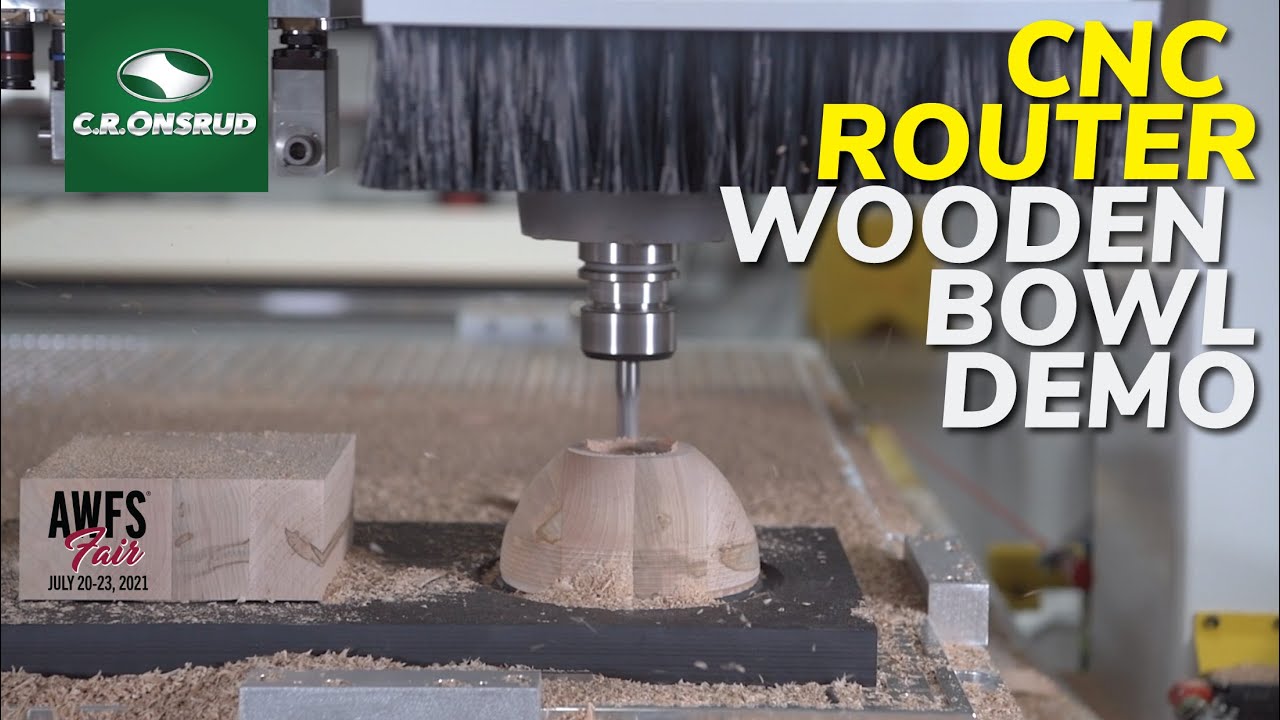 CNC Machining a Wooden Bowl on a 3-Axis C-Series Twin-table CNC Router by C.R. Onsrud