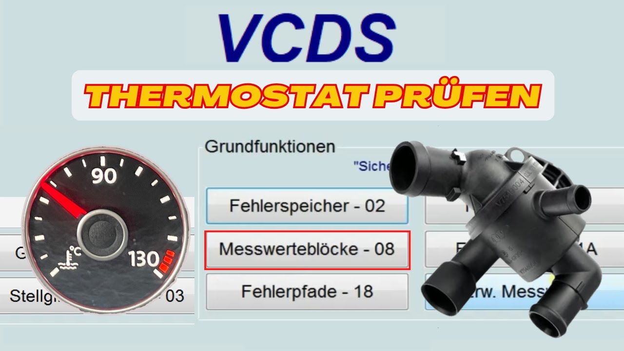Motor wird nicht warm | Thermostat pr&uuml;fen | Motortemperatur immer bei 70 Grad | VCDS Diagnose