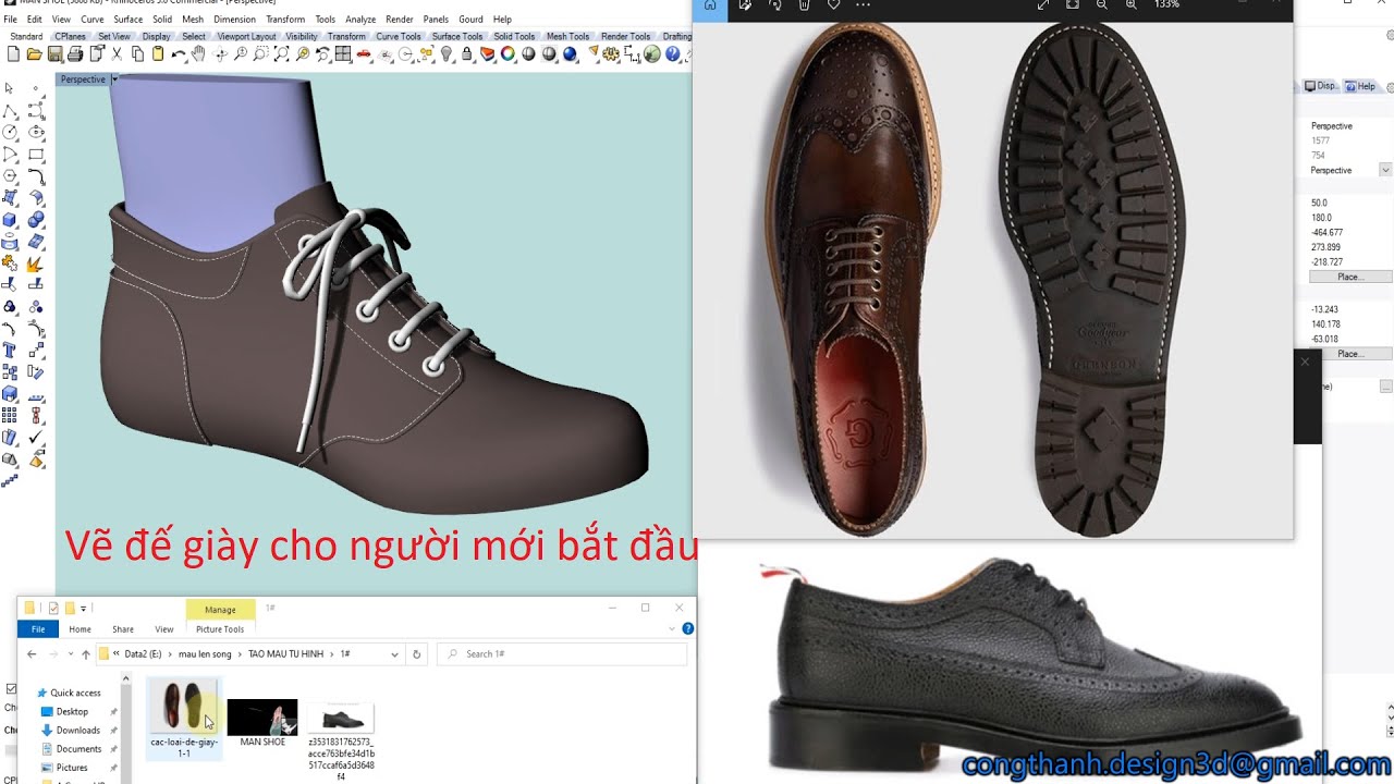 Vẽ đế giày từ hình ảnh #01