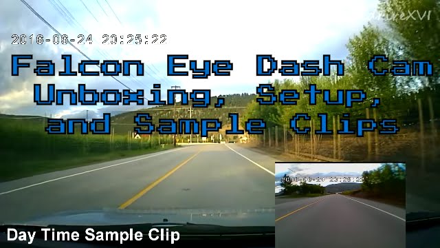 Falcon Eye Dash Dual Cam Unboxing, Setup, and Sample Clips