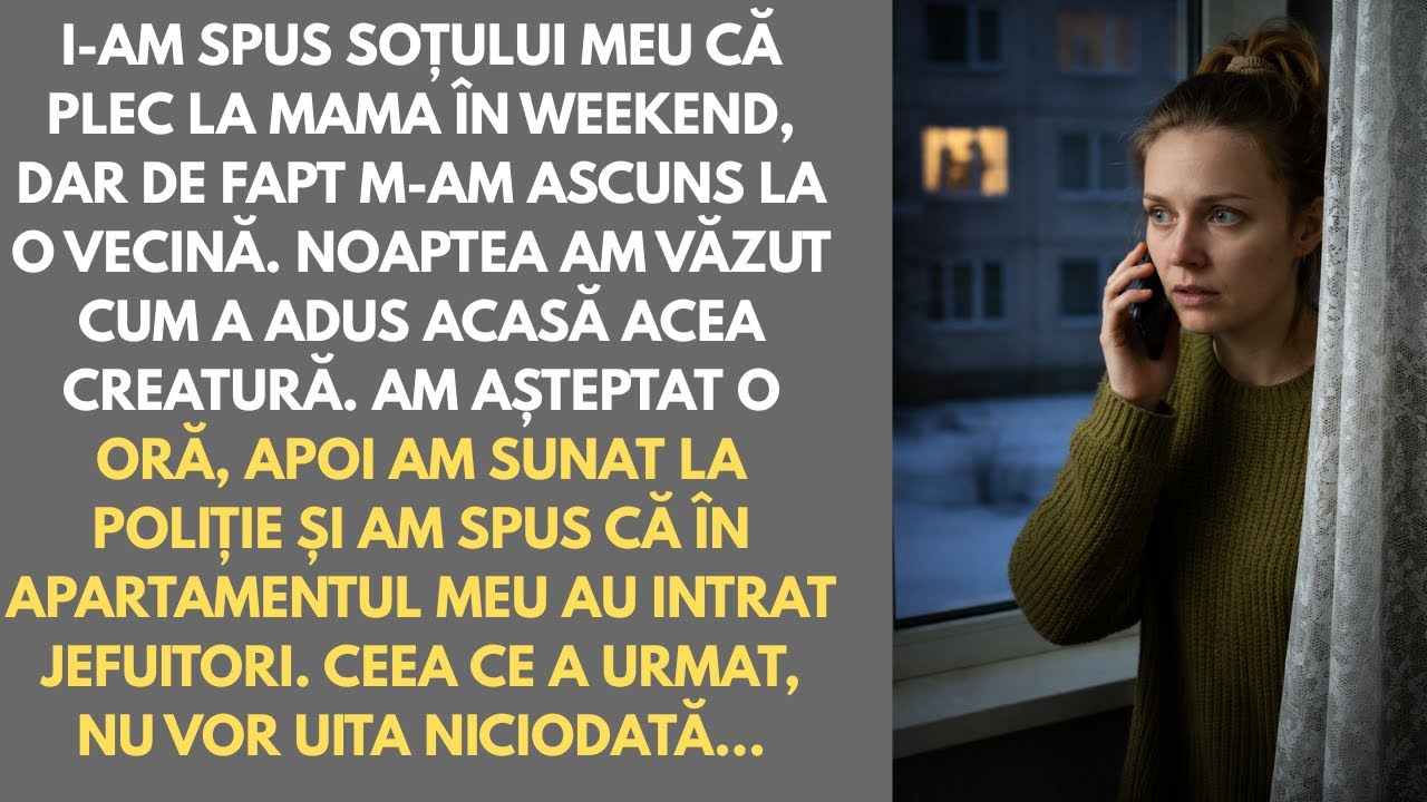 I-am spus soțului că am plecat, iar eu  m-am ascuns…Noaptea, în casă a început un adevărat spectacol