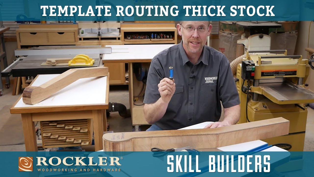 Фрезерование деталей из толстой древесины по шаблону | Rockler Skill Builder
