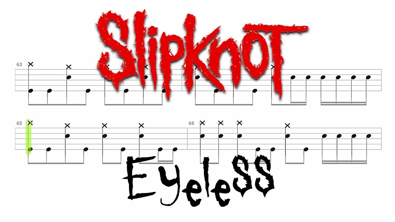Slipknot - Eyeless (🔴 Drum Notation | Tutorial) @chamisdrums Bass tabs on @ChamisBass #chamisdrums
