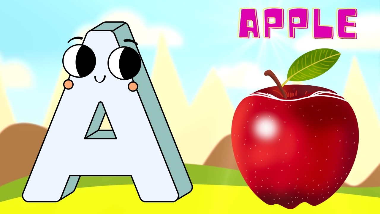 A is for Apple 🍎 | ABC Phonics Cartoon Song for Kids | Learn Alphabet with Fun | ABCD