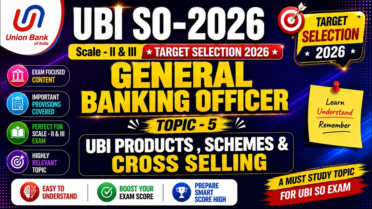 UBI Products, Schemes & Cross Selling MCQs | UBI SO 2026 General Banking Officer | UBI GBO MCQs PDF