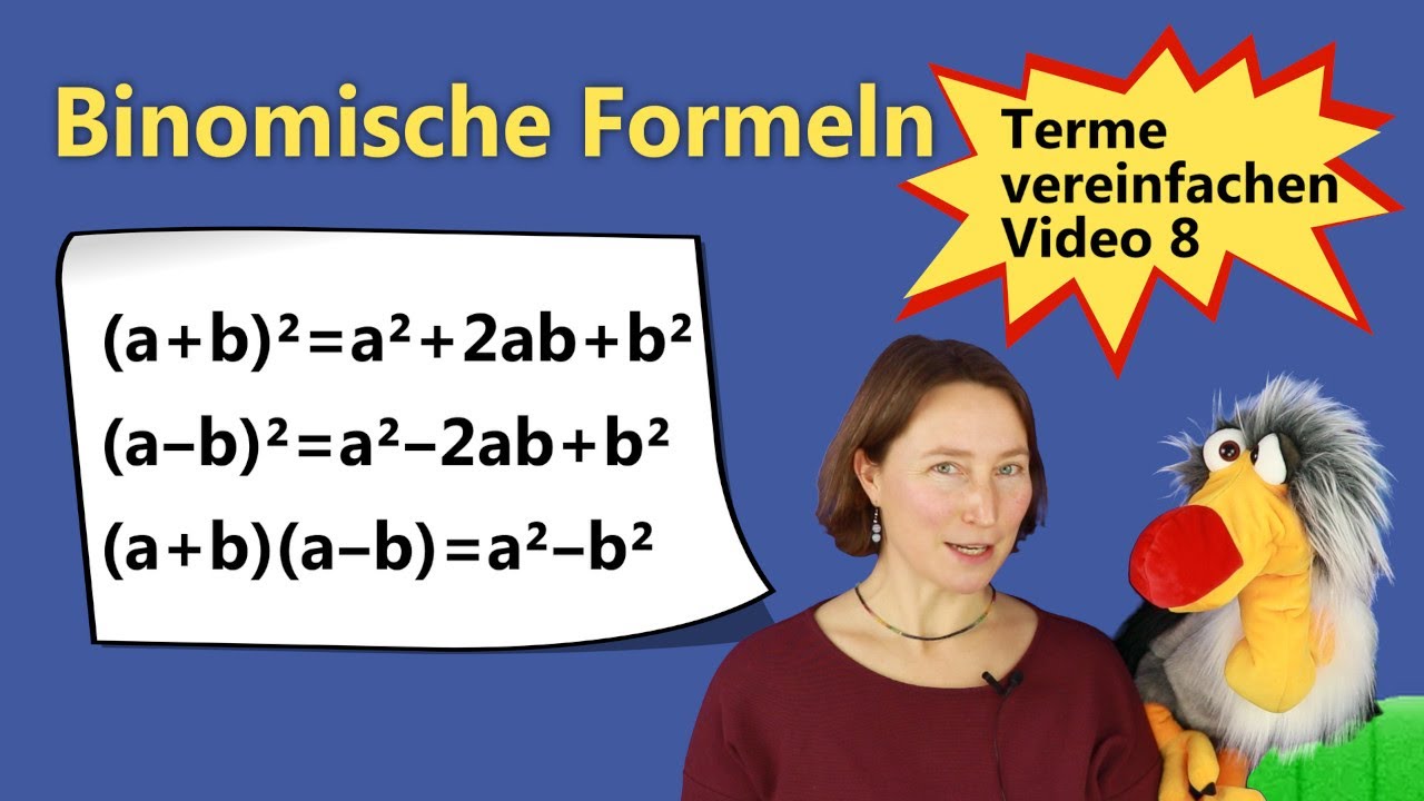 Die Binomischen Formeln mit super leichter Eselsbrücke I Aufgaben mit Lösungen I Bosko lernt Mathe