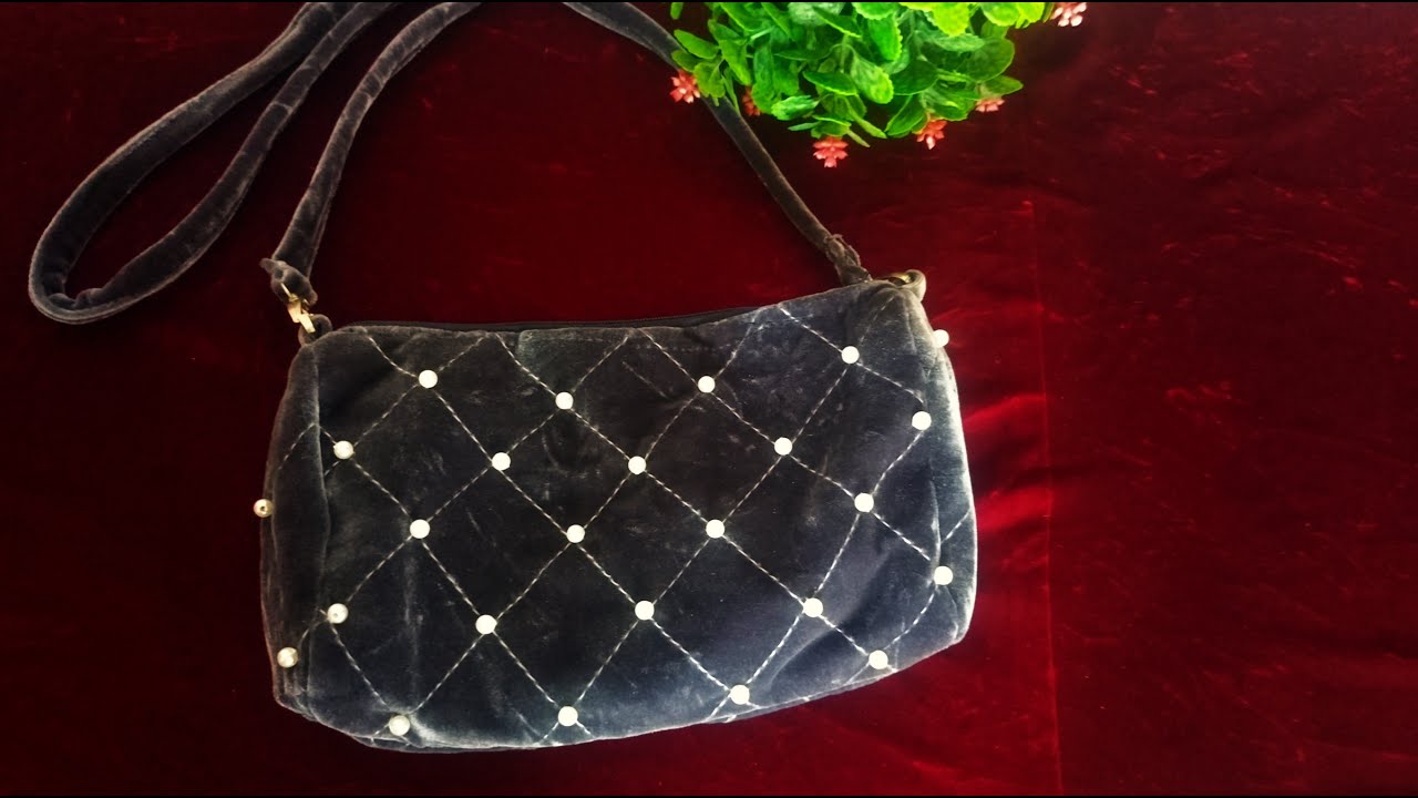 Making a Velvet Crossbody Bag | DIY Shoulder Bag with Fabric