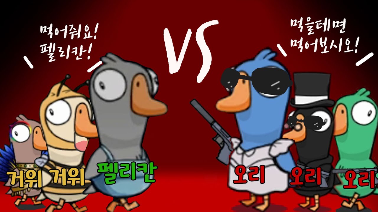 [펠리칸팀 VS 오리팀] 거위랑 펠리칸이 손을 잡았다! (구스구스덕, 덕몽어스)