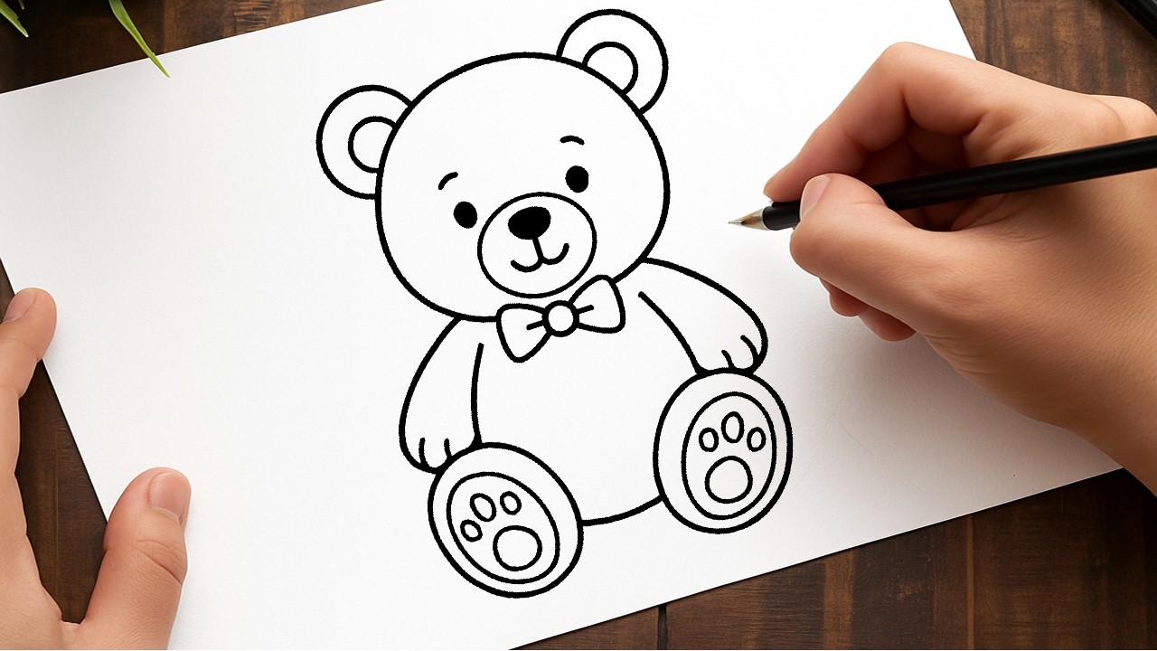 How To Draw A Teddy Bear 🧸 | Step-by-Step for US National Teddy Bear Day