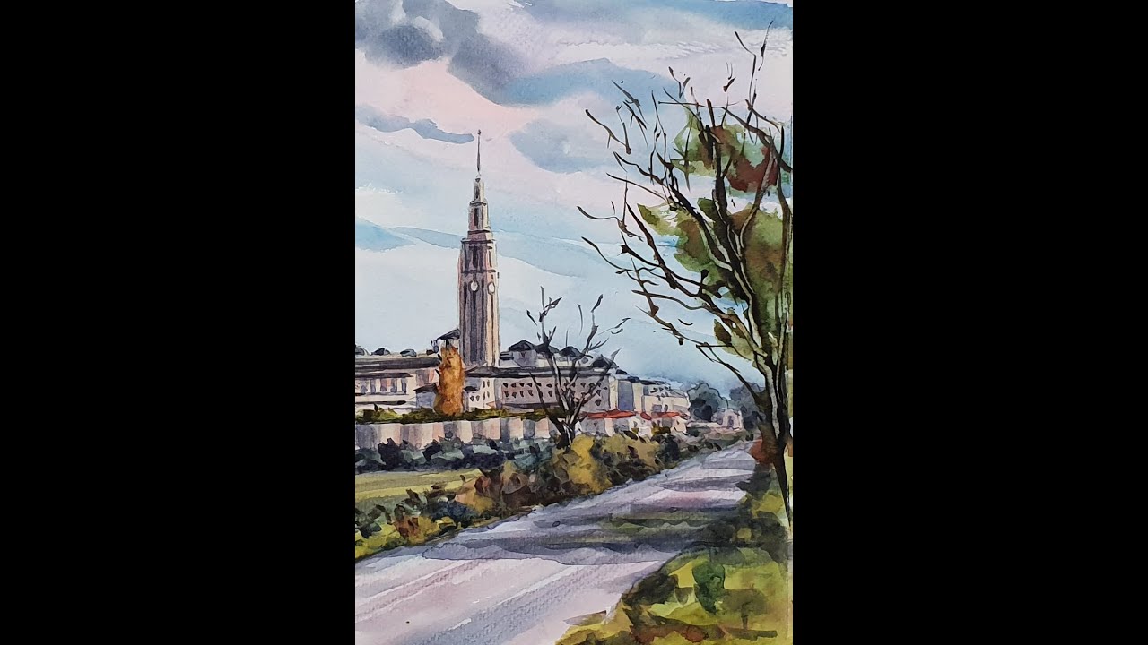 acuarela iniciación   7   Universidad Laboral   Gijón   Juan Mieres