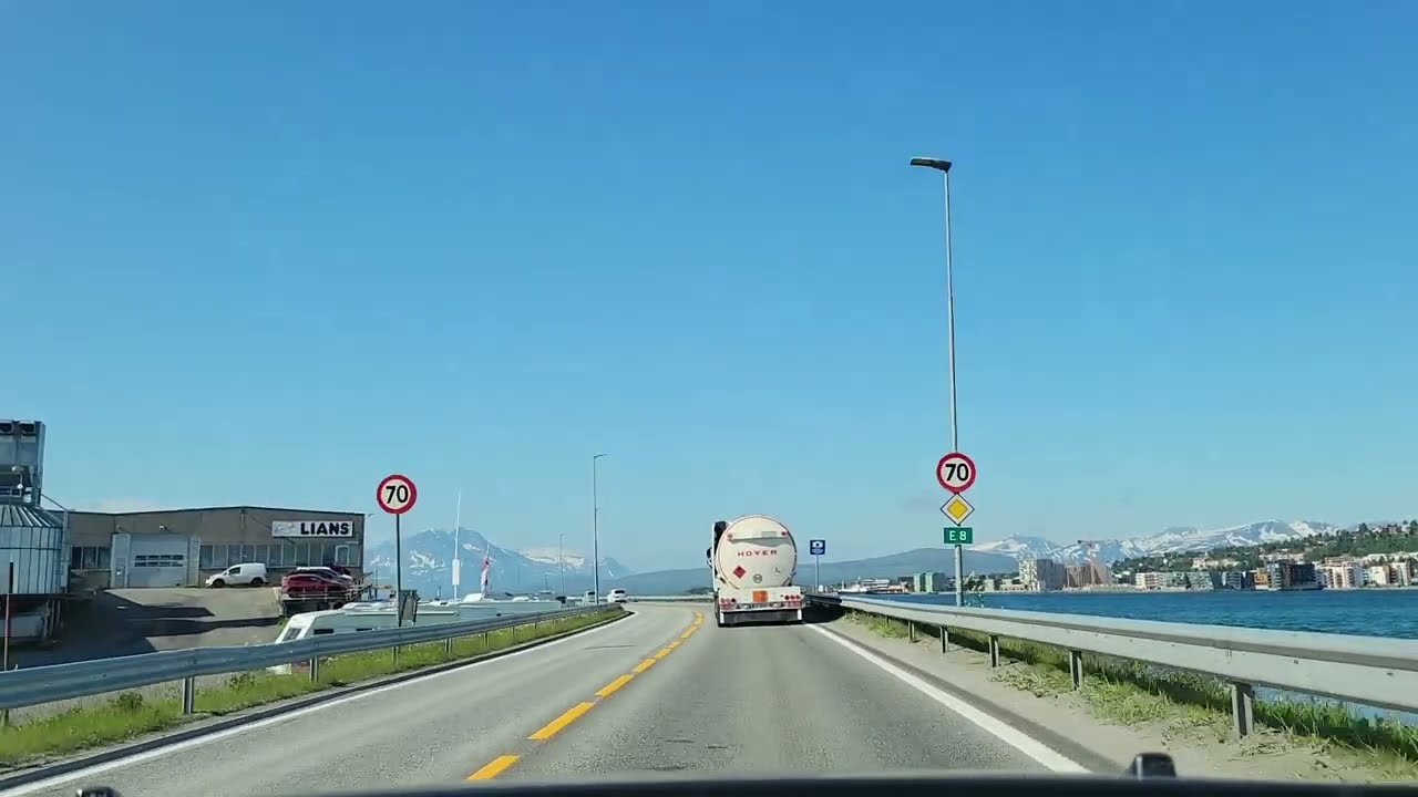Good Drivers | Exiting Tromsø on to E8 (Norway) via Tromsøbrua | Summer 2023