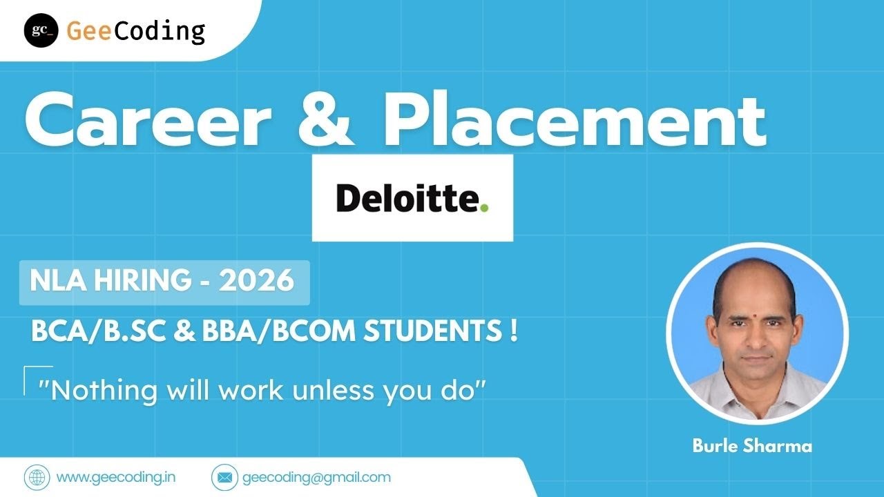 Deloitte Hiring 2026 Open! BSc | BCA | BBA | BCom