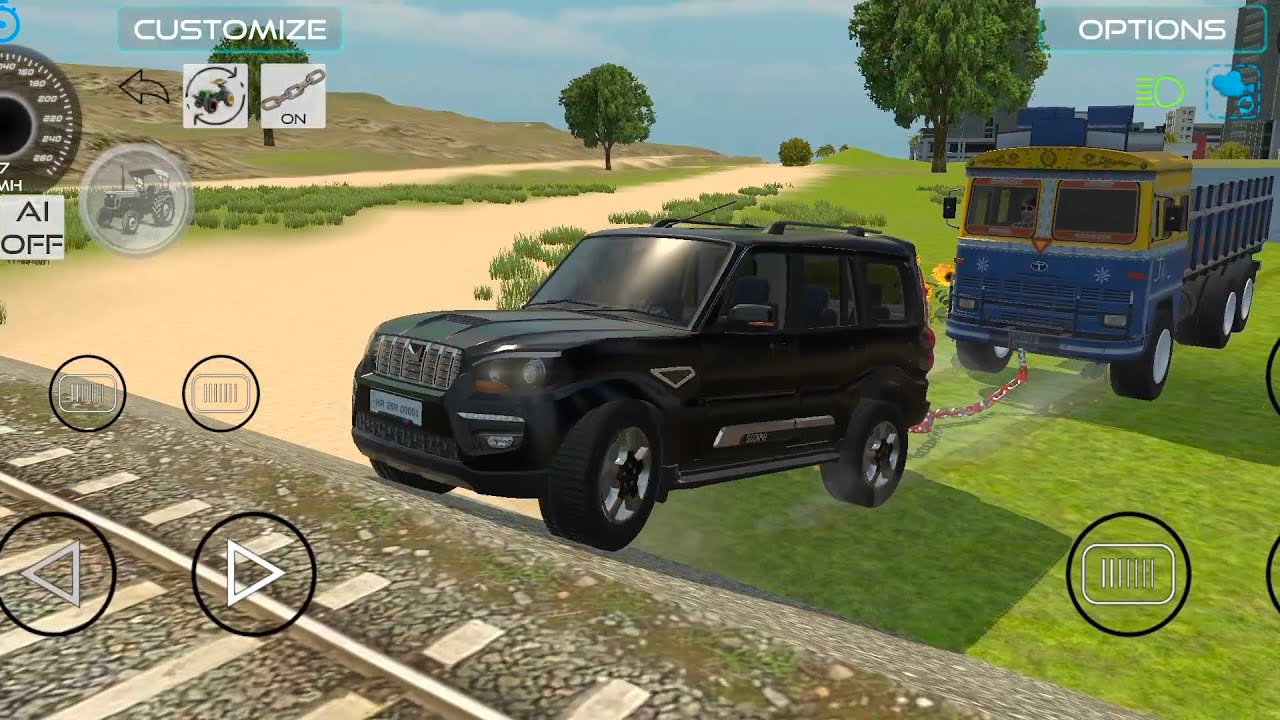 Truck toching by scarpio 🏎️ - indian vehicle game 3D #game #3D game 