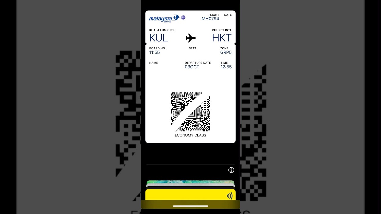 How to add MAS Airline boarding pass to Apple wallet #boardingpass #masairline #applewallet