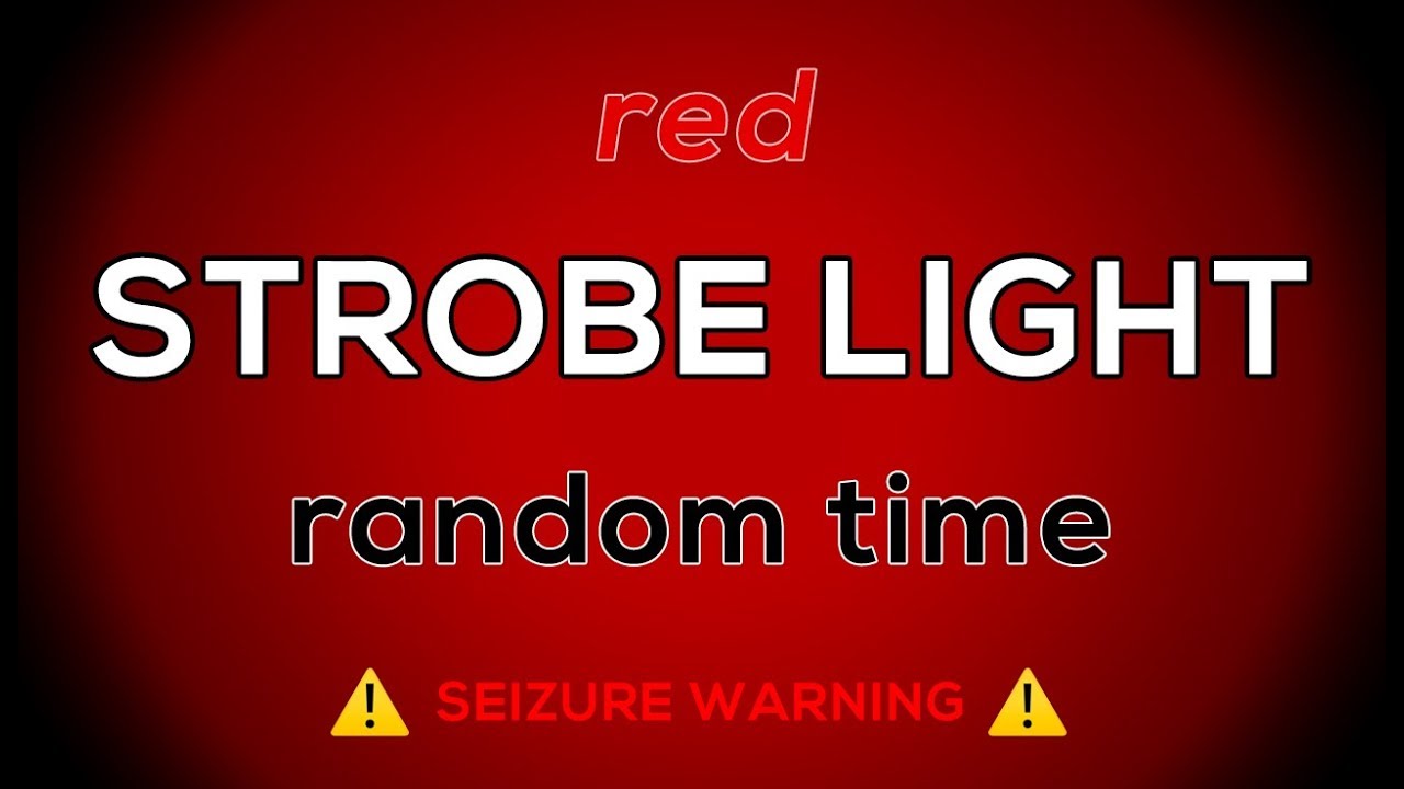 🔴 10 hours of RED strobe light :: random time flash ⚠️ SEIZURE WARNING ⚠️