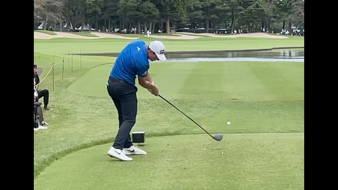 Viktor Hovland Driver/ slow motion backward/ビクトルホブラン ドライバー/ スローモーション 後方