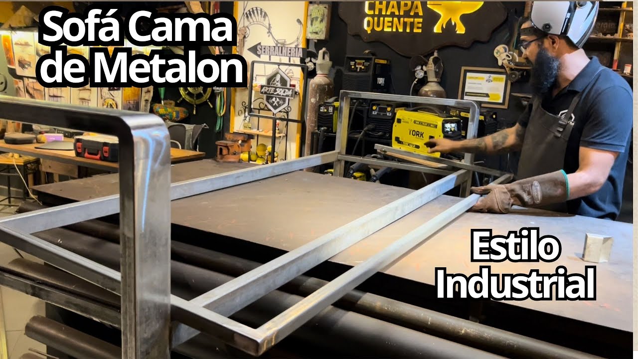 Sofá cama de Metalon estilo industrial Parte 4