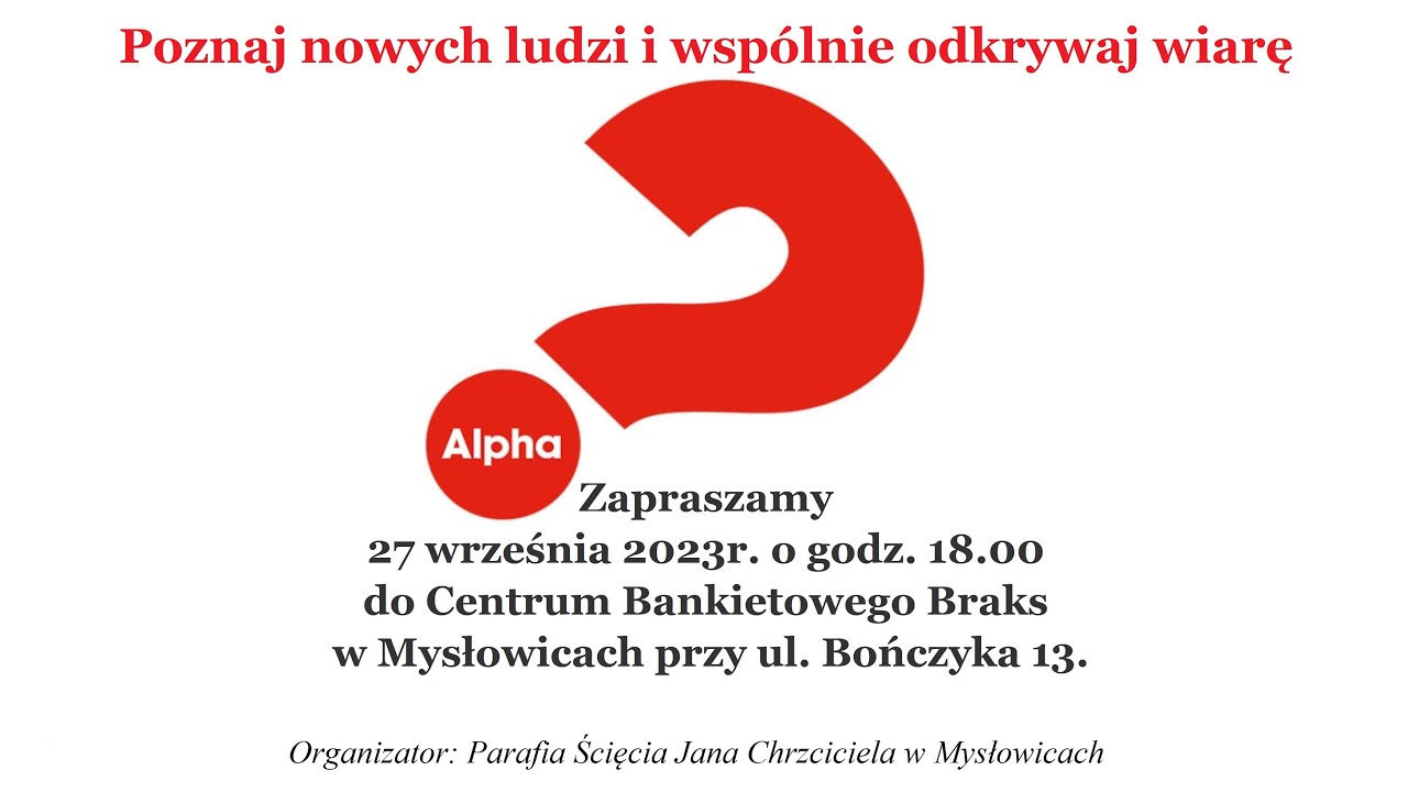 KURS ALPHA - Mysłowice 2023