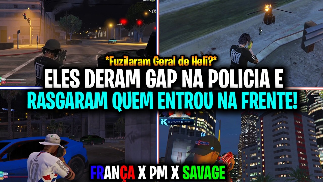 ELES DERAM GAP NA POLICIA E RASGARAM QUEM ENTROU NA FRENTE!! FRANÇA X PM X SAVAGE!!