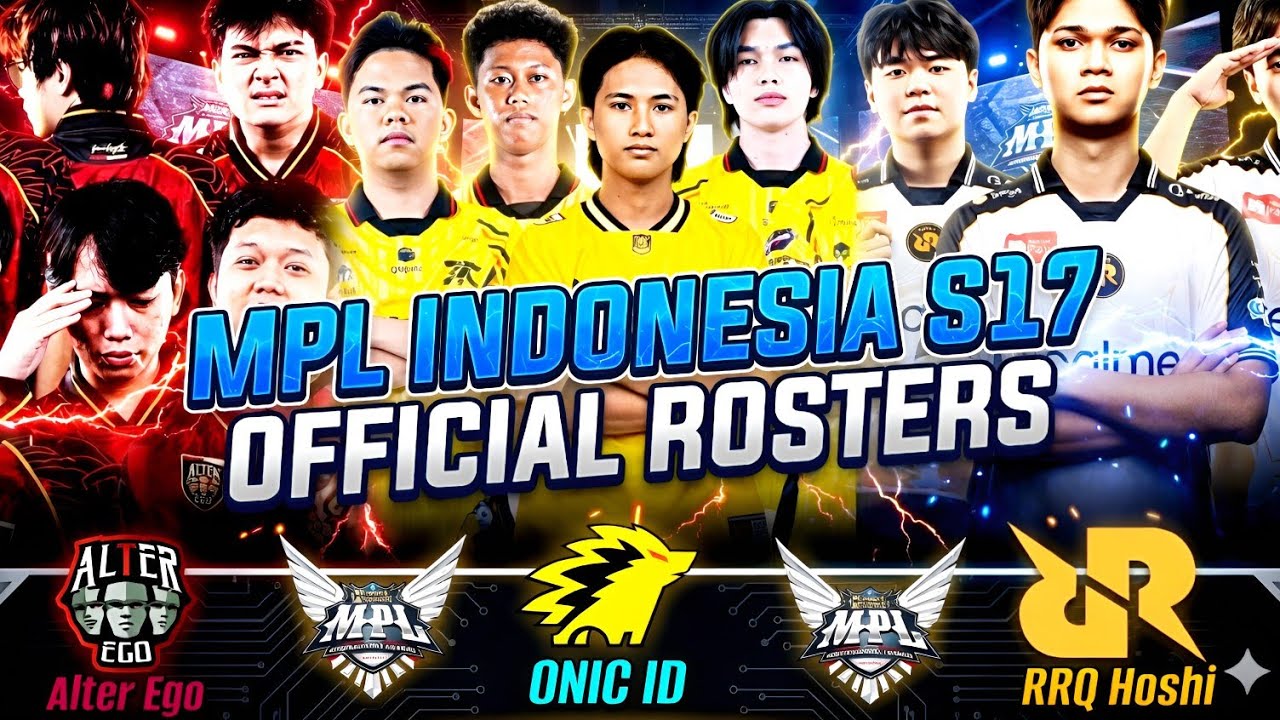 MPL ID Season 17 Full TeamRosters / main Lineup #mlbb #mplid #mpl #rrq #onic #mpls17 #kairi #kerla 