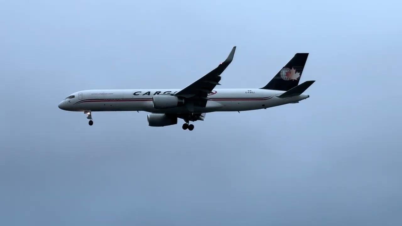 Cargojet Boeing 757-223 (PCF) Landing at St. John's International Airport (YYT/CYYT)
