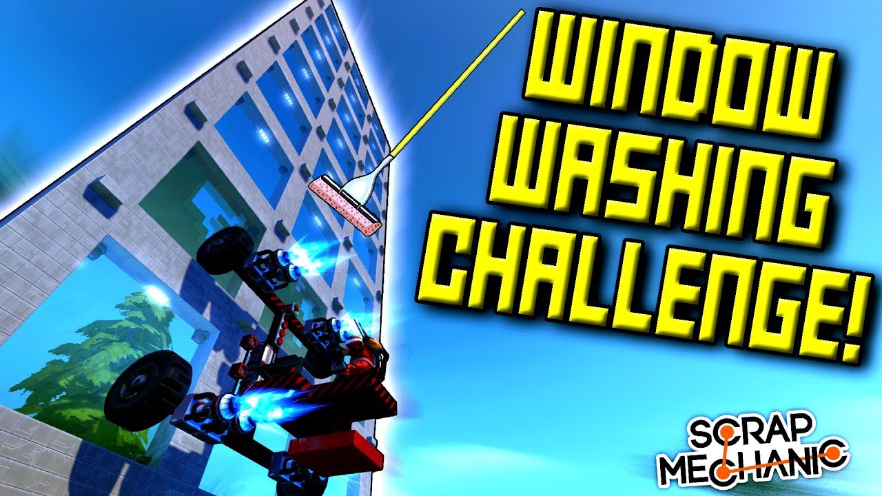 WINDOW WASHING GONDOLA CHALLENGE!? - Scrap Mechanic Multiplayer Monday Ep65
