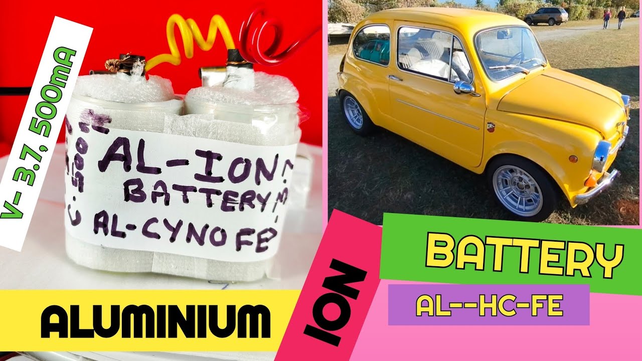 ALUMINIUM ION BATTERY, AL - IRON CYANO COMPLEX IN POSITIVE ELECTRODE. MORE RECHARGE CYCLES ,V 3.7