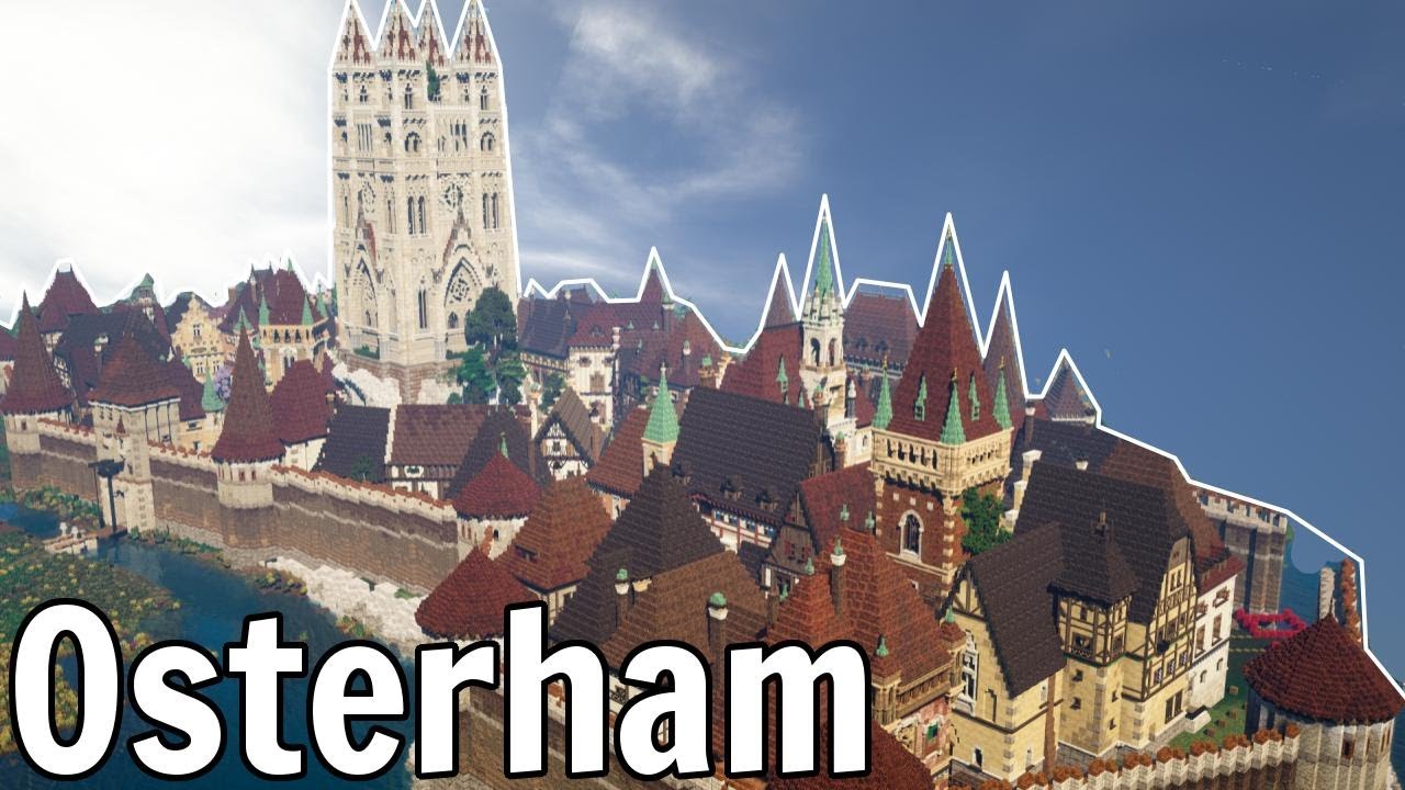 Huge Medieval City Building in Minecraft