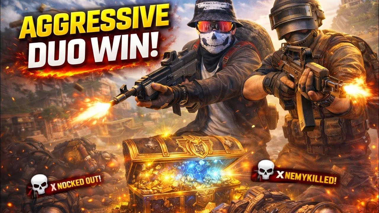 Aggressive Duo Domination! AUG & Groza Gameplay Win | PUBG Mobile Crown IV promotion 