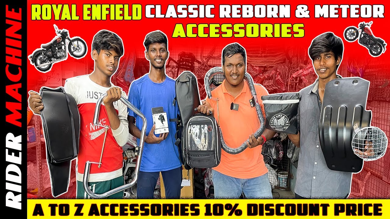 Royal Enfield Classic Reborn 350 & Meteor Accessories || 10% Discount || Royal Enfield Accessories