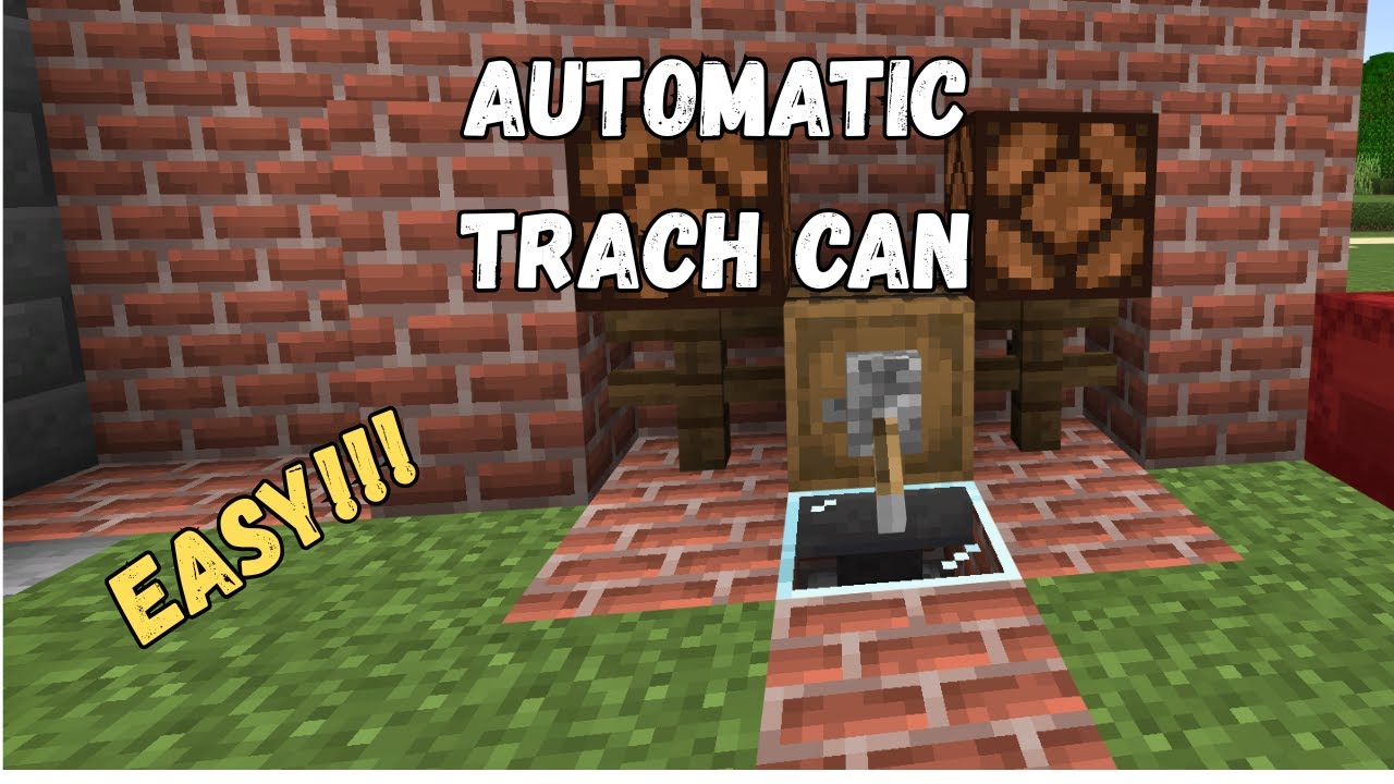 Автоматическая мусорная корзина для Minecraft Bedrock 1.21