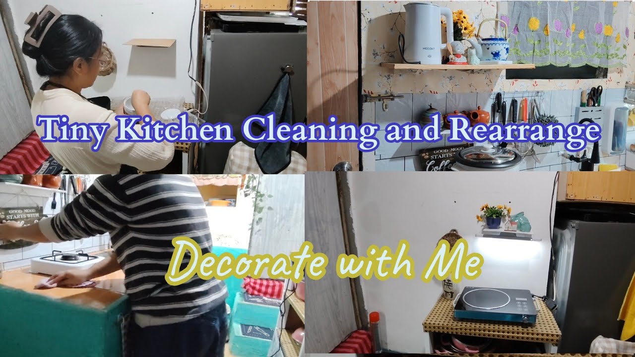 NEW KITCHEN APPLIANCES/CLEANING AND REARRANGING/ DECORATE WITH ME✨ PAINT THE SHELVES #silentvlog 
