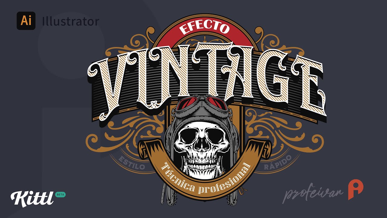 ✔️Efecto Vintage en Illustrator (Técnica profesional)