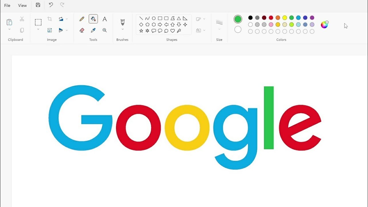 How to draw the Google logo using MS Paint | How to draw on your computer
