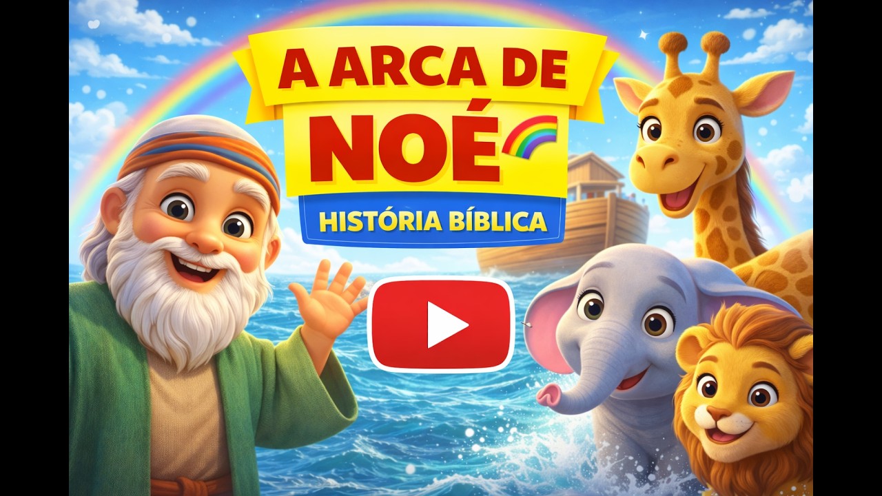 Samuel conta - A ARCA DE NOÉ 🌈🦒 | História Bíblica Infantil
