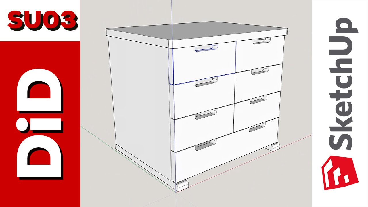 327. Szafka dla dzieci - projekt SketchUp