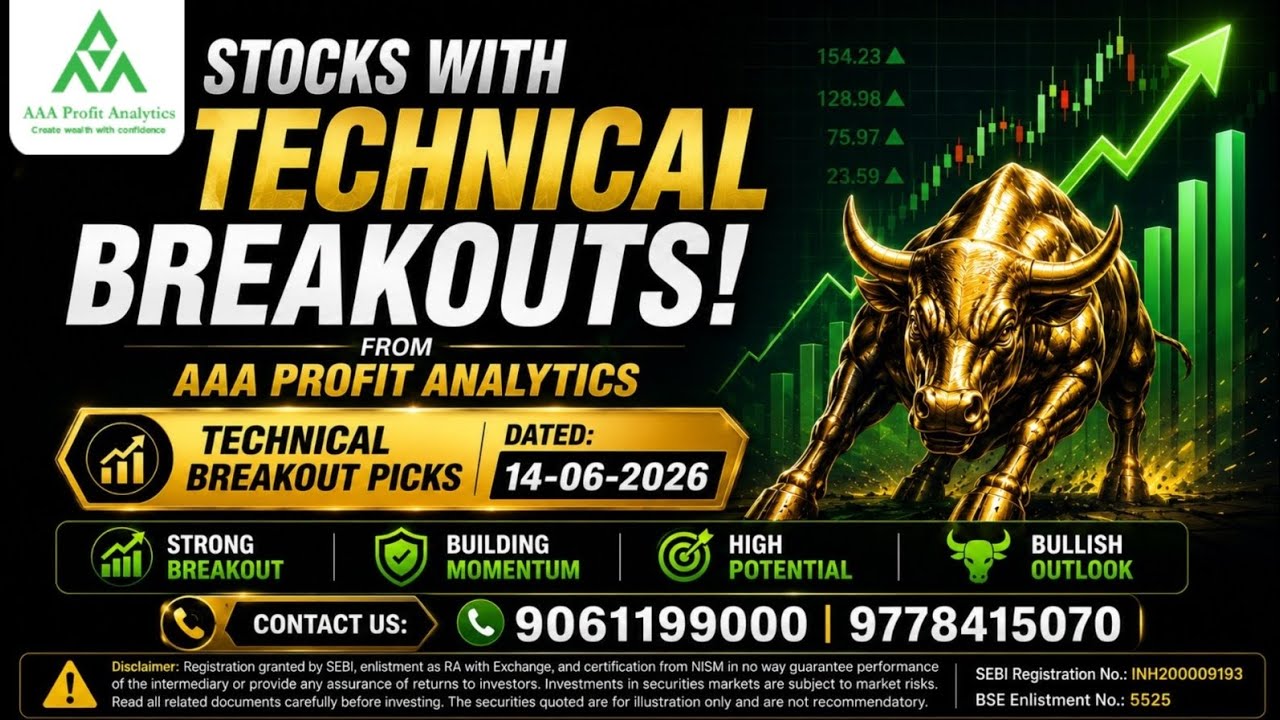 Stocks with Technical Breakout from AAA PROFIT Dated: 14-06-2026
