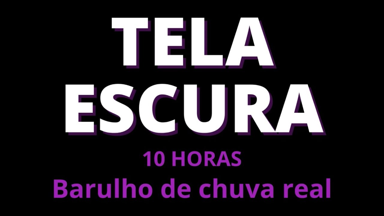 Barulho de Chuva Real para Dormir R&aacute;pido |10 HORAS | Tela Escura