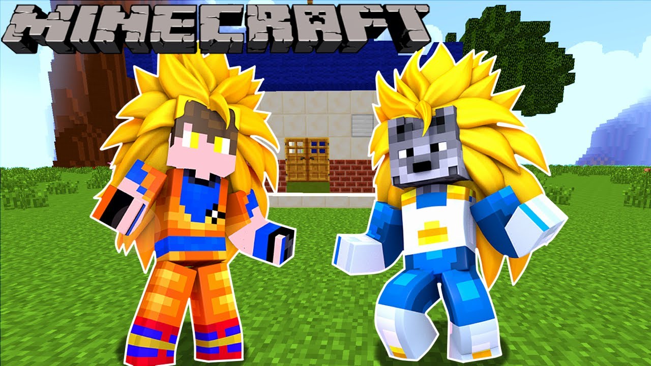 Minecraft : Dragon Ball Survival Z #2 - GANHAMOS O SUPER SAYAJIN DO GOKU E FICAMOS MUITO FORTES!!