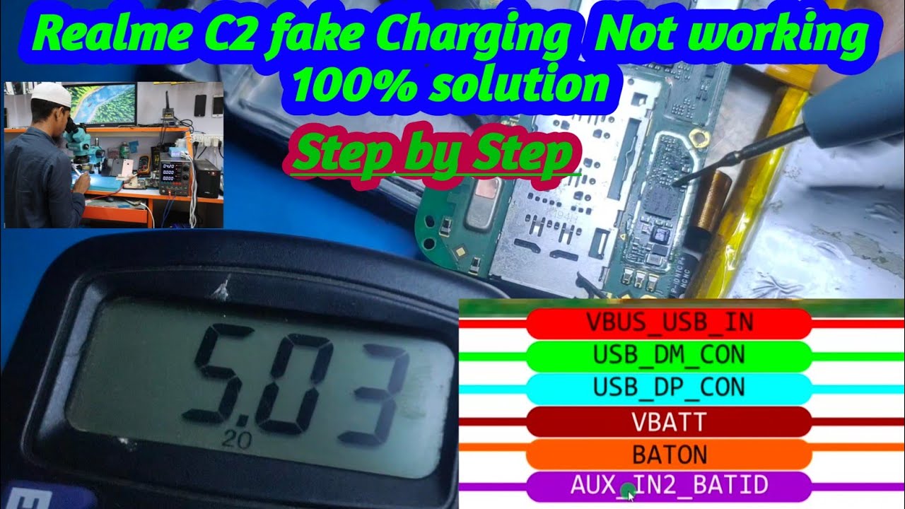 Realme C2 fake Charging Slow Charging Charging Error problem 💯 solution