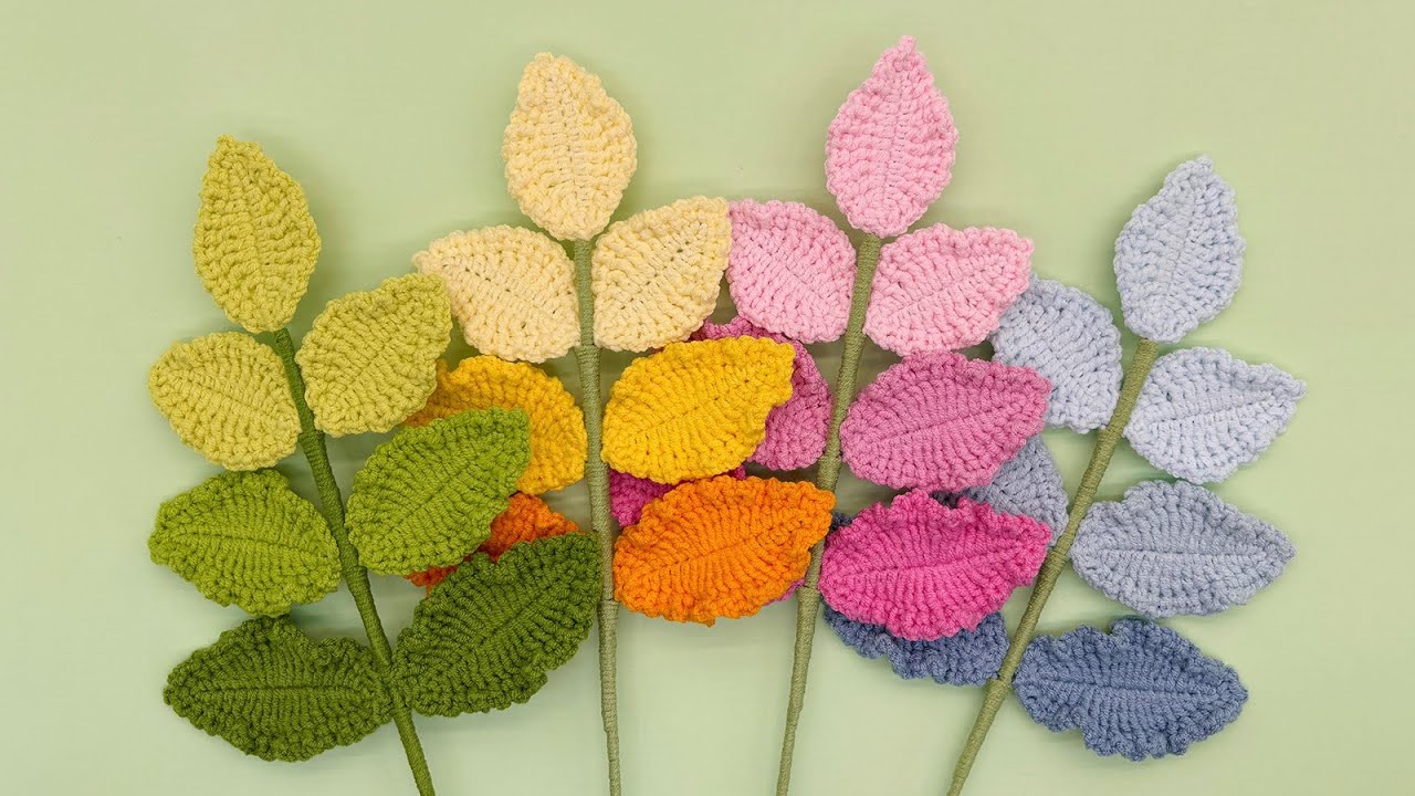 How to Crochet a Rose Leaf | Easy Crochet Tutorial | US Term