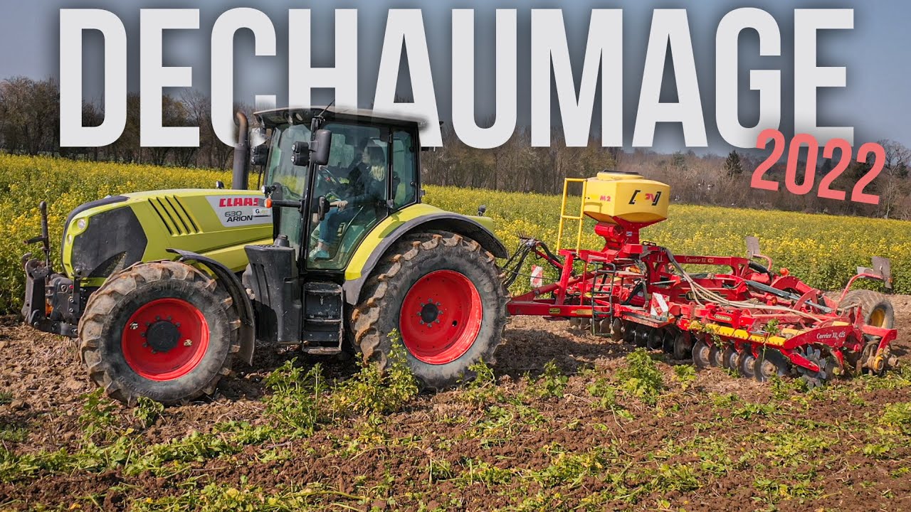 Déchaumage avec CLAAS ARION 630 et Vaderstad en Normandie !