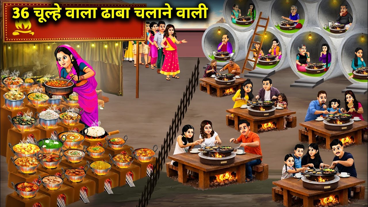 36 चूल्हे वाला ढाबा चलाने वाली | The owner of a 36-stove dhaba | Cartoon Video | Abundance Sas Bahu